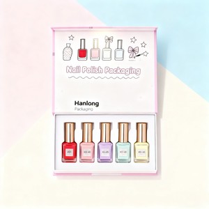 Boîte d'emballage de luxe rose pour vernis à ongles avec insertion Eva Boîte de papier cadeau à fermeture magnétique Boîte d'emballage cosmétique recyclable avec logo doré - Product Image 4