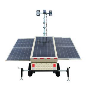 Tour d'éclairage solaire mobile LED de 9 m, étanche IP67, système photovoltaïque de 1410 W pour travaux d'infrastructure hors réseau à distance - Product Image 6