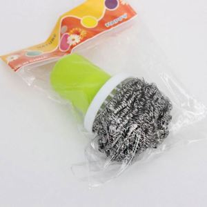 Estropajo de Acero Inoxidable con Mango de Plástico, Bola de Limpieza para Cocina y Ollas, Estropajo de Metal Resistente, Cepillo de Limpieza - Product Image 2