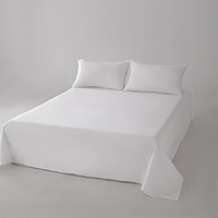 Parure de draps d'hôtel en coton tissé de qualité supérieure, tissu 40 fils, taille personnalisable pour les marchés US/UK/AU