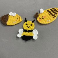 ZSY personnalisé gros Crochet tricoté papillons abeille patchs coudre sur patchs accessoires pour enfants vêtements
