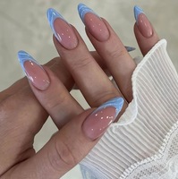 Faux Ongles Réutilisables en ABS Personnalisés, Forme Amande Française, Design Papillon Gothique Sombre et Audacieux, pour Fête d'Halloween, Effet 3D Long, Certifiés CE, Vente en Gros