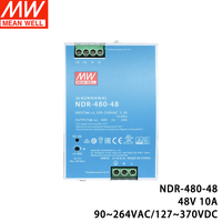 Alimentation à découpage industrielle Meanwell 480W 48V 10A NDR-480-48 à sortie unique, format DIN RAIL