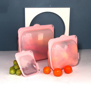 Petit sac <span class=keywords><strong>de</strong></span> conservation des aliments pour réfrigérateur personnalisé en gros <span class=keywords><strong>de</strong></span> qualité alimentaire OEM & Odm sans Bpa conteneur en silicone sacs <span class=keywords><strong>de</strong></span> stockage en silicone - Product Image 5