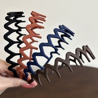Serre-tête en résine à dents longues pour bébés filles, motif géométrique triangulaire, antidérapant, style japonais-coréen, accessoire pour cheveux, chouchous, utilisation extérieure