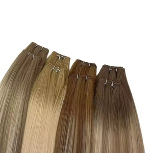 ผมต่อแบบไร้รอยต่อ Jasmine Russian Virgin Human Hair Extensions Invisible Genius Weft ผมแท้ 100% แบบ Double Drawn ตัดแต่งและย้อมสีได้ - Product Image 5