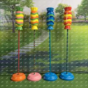 Escultura de Piruleta de caramelo gigante de fibra de vidrio Decoración de tienda de Navidad Candyland No hay opiniones aún - Product Image 5