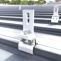 Soportes de Montaje para Paneles Solares de Aluminio Anodizado con Abrazadera Central y Abrazadera Final, Instalación Rápida, Garantía de 12 Años