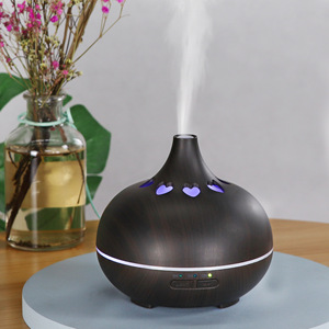 เครื่องกระจายกลิ่นอโรมาลายไม้ขนาดเล็ก 150 มล. เครื่องเพิ่มความชื้นในอากาศแบบอัลตราโซนิกสำหรับใช้ในบ้าน พร้อมไฟหลากสีและฟังก์ชั่นตั้งเวลา - Product Image 4