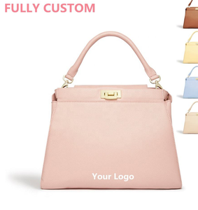Bolso de Mano de Lujo Personalizado con Logotipo, Bolso de Mujer de Alta Calidad con Asa Superior, Bolso de Mano Clásico de Cuero PU con Cierre Premium para Mujer - Product Image 1