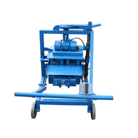 Petite machine manuelle de fabrication de blocs creux QMR2-45 avec moteur pour béton, sable, pierre, ciment, matière première
