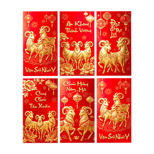 Sobres Rojos del Sudeste Asiático para Comercio Exterior, Sobres Rojos Grandes Vietnamitas Transfronterizos, Papel Rojo Brillante Creativo - Product Image 4