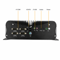 Ordinateur industriel sans ventilateur EVUC intégré, 4-13e génération I3 I5 I7, 6 ports COM, RS485, LAN 2.5G, 14 GPIO, large plage de tension, IPC en stock