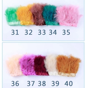 Đẹp 49 Màu Sắc Con Gà Trống Yên Ngựa Lông Trim Fringe Lông Ren Cho Lễ Hội Đảng Trang Phục Lông Vải Ren Trang Trí - Product Image 6