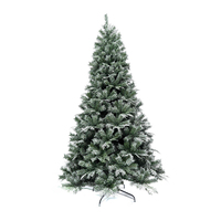 Sapin de Noël artificiel floqué pré-éclairé de qualité supérieure avec un mélange de PE et de PVC pour une réalisme accrue