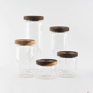 Modern Eco-Friendly 78oz Airtight Glass Jar <b>Set</b> 3 Large Metal <b>Canisters</b> 6 Silicone Seals Multifunction Storage Covers for Food - Product Image 4