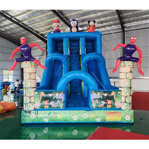 Castillo inflable de doble cara para niños, Material de PVC, fácil instalación, capacidad de 300-500kg, tobogán seco perfecto para Navidad/Halloween para - Product Image 4