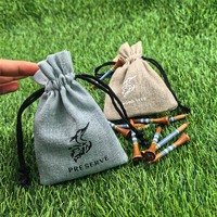 Piques et tees de golf écologiques légers à faible MOQ avec logo personnalisé, en bois naturel et bambou, emballage en vrac et sac en papier