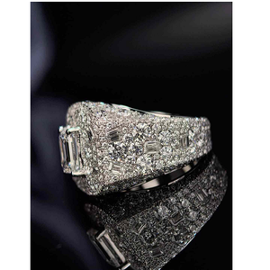 Custom 925 Sterling <b>Silver</b> Championship Moissanite <b>Ring</b> Hip Hop Rapper Style Unisex Fashion Jewelry Gift for <b>Men</b> Women - Product Image 4