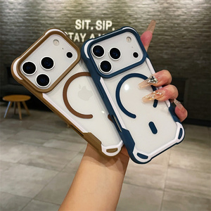 Edge Bumper Clear Magnetic Mobile Phone case for iPhone 17 Air 16 15 14 Pro Max Transparent Sturdy Shockproof Back Cover - Product Image 2