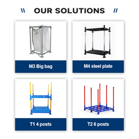 Tubes de support robustes et durables pour sacs de grande capacité, anti-rouille et anti-corrosion, pour transport par chariot élévateur, empilables à plusieurs hauteurs, portables