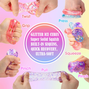 Hot Stress Ice Cube Squeeze Stress Balls Adults Kids Nice Cube Hand Grip <b>Toys</b> Anxiety Stress Relief,Slow Rising Squeeze <b>Toy</b> - Product Image 3