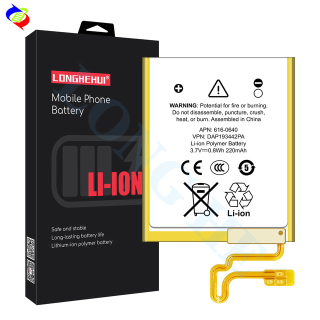 Factory Direct Sales of High Quality 220mAh A1446 Rechargeable Battery for ipod Nano 7th