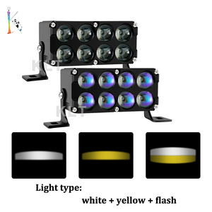 <span class=keywords><strong>KLT</strong></span> Nouveau projecteur LED double rangée 12V 80V 97W à 8 lentilles, feux antibrouillard bicolores pour voitures, camions, VUS, UTV, motos, éclairage de <span class=keywords><strong>conduite</strong></span> - Product Image 6