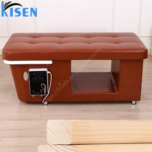 Kisen <b>Small</b> Volume Sahmpoo Bed Electric Adjustable Red Black <b>White</b> <b>Table</b> with English Panel Steamer Device - Product Image 3