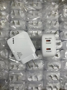 40W 2 PD tipo <span class=keywords><strong>C</strong></span> puertos cargador de pared de alta velocidad PD 3,0 carga rápida <span class=keywords><strong>USB</strong></span> <span class=keywords><strong>C</strong></span> adaptador de pared de teléfono móvil para iPhone 16 Promax Samsung - Product Image 5