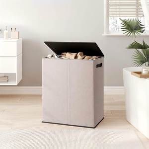 Cesto de Ropa Doble con 2 Bolsas Extraíbles, Contenedor de Ropa de 2 Secciones con Asas para Baño y Dormitorio - Product Image 5