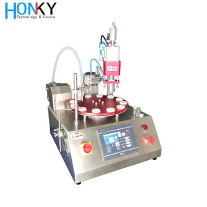 Настольная машина для наполнения и укупорки жидких флаконов с функцией обжима воздуха для упаковки масла в химическом применении - Product Image 2