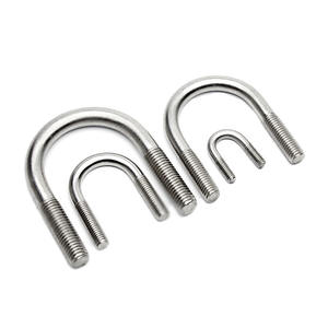 Fabricación u-bolt abrazadera de tubo precio galvanizado Q235 acero dulce acero inoxidable 304 316 U tipo perno de anclaje M16 - Product Image 2
