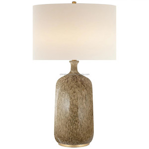 New-Antique new design ceramic table lamp with brass color for hotel bedside - Product Image 1