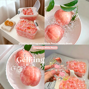 Gelijing Extra Large Box 6D White Peach <span class=keywords><strong>Lessive</strong></span> Gel Perle Grande Capacité Concentré Détergent à <span class=keywords><strong>Lessive</strong></span> pour le Nettoyage - Product Image 6