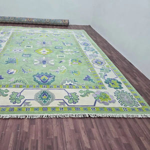 Customizable Size Modern <b>Pastel</b> Hand-Knotted Wool Turkish Knott <b>Rugs</b> Abstract Pattern for Home Hotels and Interiors - Product Image 1