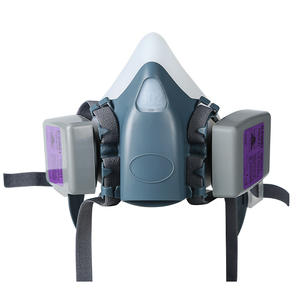 Masque à gaz demi-visage réutilisable en silicone 7502 avec <span class=keywords><strong>filtre</strong></span> à charbon actif pour la peinture, le soudage et la protection contre la poussière - Product Image 5