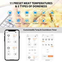 Inkbird Thermomètre à lecture instantanée BBQ Cuisine Noir IHT-2PB Thermomètres alimentaires Sonde sans fil Numérique pour Grill