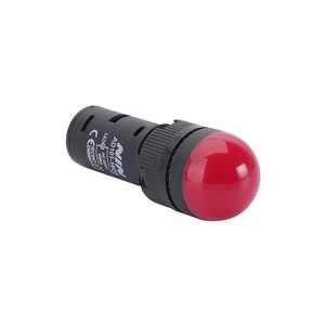 Nouveau design, voyant lumineux LED rouge en plastique de 16 mm, durée de vie de 30 000 heures, pour alimentation électrique AC 24 V 20 mA IP65 6-380 V - Product Image 2