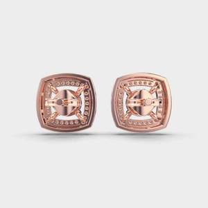 Designer Diamond Stud <b>Earrings</b> Made with 925 Sterling <b>Silver</b> Elegant Jewelry for Bridal <b>Wedding</b> Celebration Gift - Product Image 1