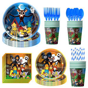Hot New <strong>Roblox</strong> 99 Nights in The Forest Birthday <strong>Party</strong> <strong>Supplies</strong>, Game Themed Decor Banner Balloon Tableware Set for Kids <strong>Party</strong> - Product Image 3