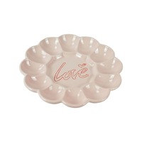 Service de vaisselle en céramique à motif animalier pour restaurants/hôtels - Thème Saint-Valentin - Kit durable cuillère/fourchette/couteau/baguettes