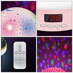 Lámpara Proyector Giratoria Luna y Estrellas 2025 al por Mayor, Luz de Cielo Estrellado con Forma de Hongo para Dormitorio, Regalo para Niños - Product Image 3