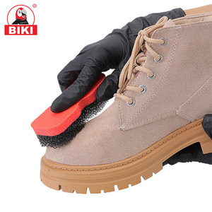 बिकी फैक्टरी आपूर्ति जूता देखभाल किट स्पंज स्प्रे साफ, प्राकृतिक रंग नबुक सूद चमड़े के तरल जूते पॉलिश दाग हटाने वाला - Product Image 3