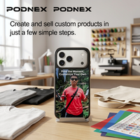 Imprimante à plat UV automatique PodNEX AI, encre UV, CMYK, impression personnalisée de coques de téléphone, machine de vente automatique, coques de téléphone personnalisées