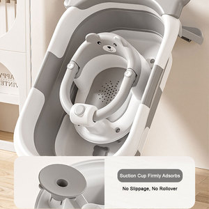 SUNNUO portatile pieghevole sedia da bagno bambino protezione a tutto tondo in plastica <span class=keywords><strong>seggiolino</strong></span> da bagno - Product Image 4