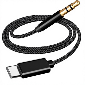 Câble USB-C tressé vers <span class=keywords><strong>prise</strong></span> <span class=keywords><strong>jack</strong></span> 3,5 mm, adaptateur mâle de 1 m pour <span class=keywords><strong>iPhone</strong></span> 15/15 Pro Max/Samsung S24/S23/S22/iPad Pro, noir - Product Image 3