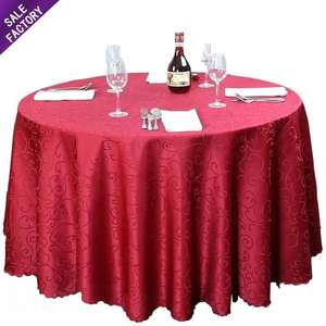 Nappe Jacquard Damassé Banquet Restaurant Maison Fête Mariage Rectangulaire Église Nappe Blanche pour Mariage - Product Image 5