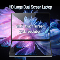 Ordinateur portable professionnel double écran neuf, en promotion, Windows 11, processeur Quad Core, 14+14 pouces, DDR5 16 Go, SSD 1 To