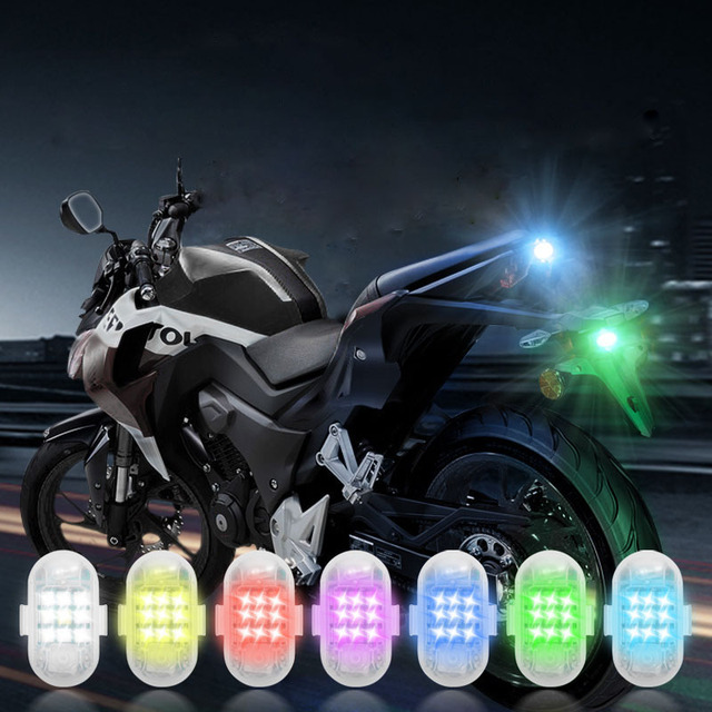 Mini USB Rechargeable Aircraft Taillight Led Strobe Lights Warning Lights for Motorcycles Scooter Ebike Accessories
